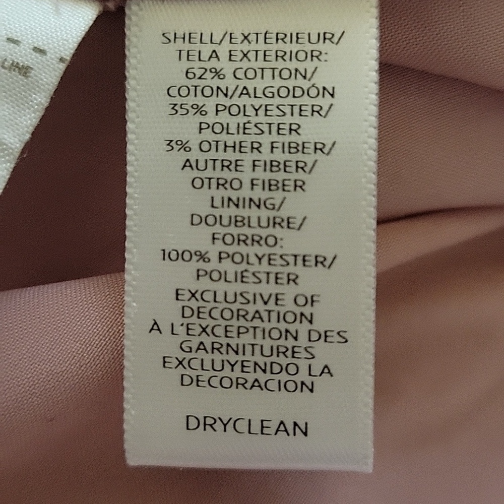 LOFT Ann Taylor size 4 pink and white cotton blend mini skirt - Picture 4 of 4